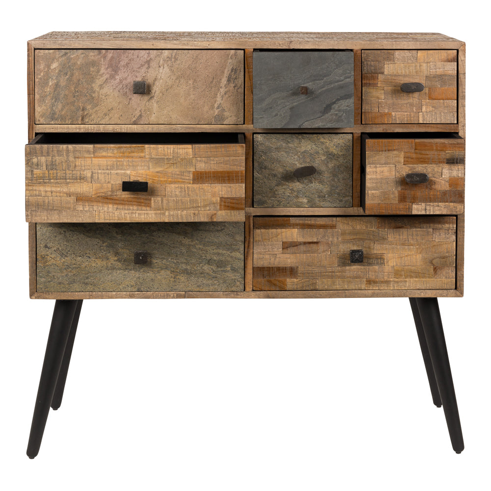 Product photograph of Olivia S Nordic Living Collection - Selma Cabinet In Brown from Olivia's.