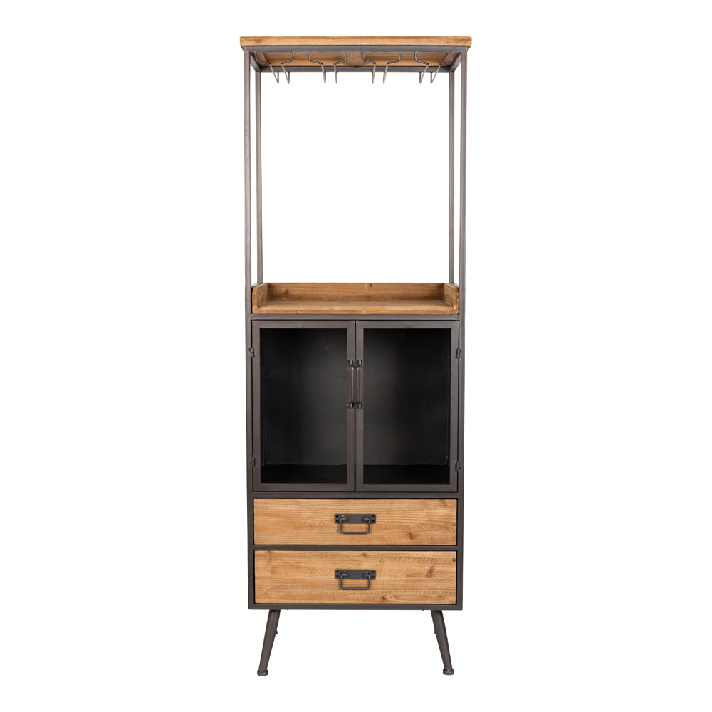 Product photograph of Olivia S Nordic Living Collection - Dana High Cabinet In Brown from Olivia's.