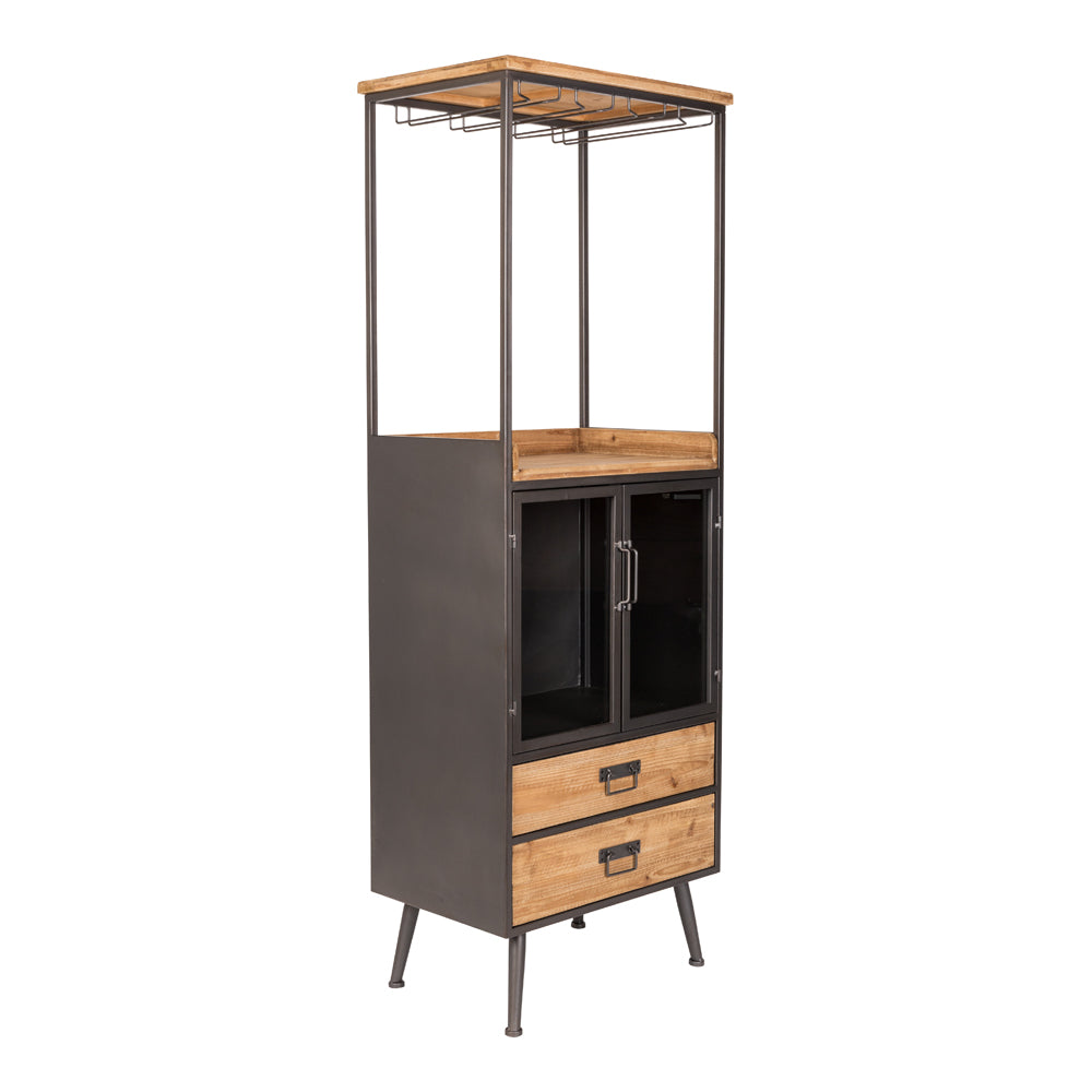 Product photograph of Olivia S Nordic Living Collection - Dana High Cabinet In Brown from Olivia's.