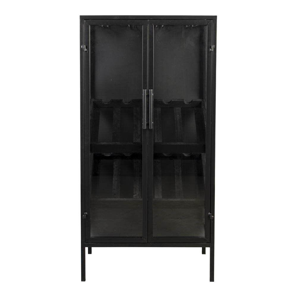 Product photograph of Olivia S Nordic Living Collection - Rooke Wine Cabinet In Black from Olivia's