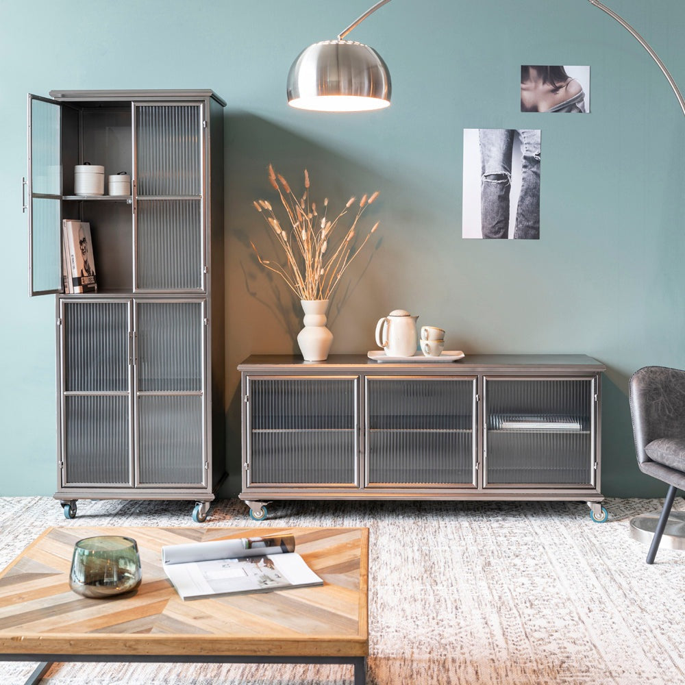 Product photograph of Olivia S Nordic Living Collection Jim Cabinet In Black from Olivia's.