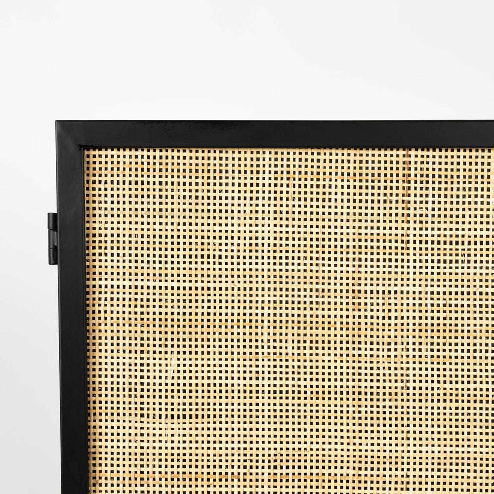 Product photograph of Olivia S Nordic Living Collection Guy High 1 Door Cabinet In Black from Olivia's.