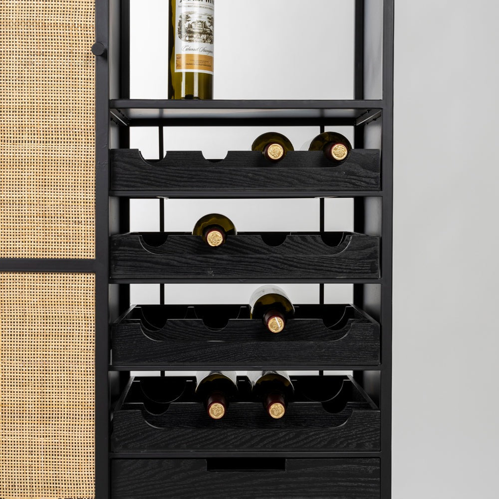 Product photograph of Guy High Wine Cabinet - Black from Olivia's.