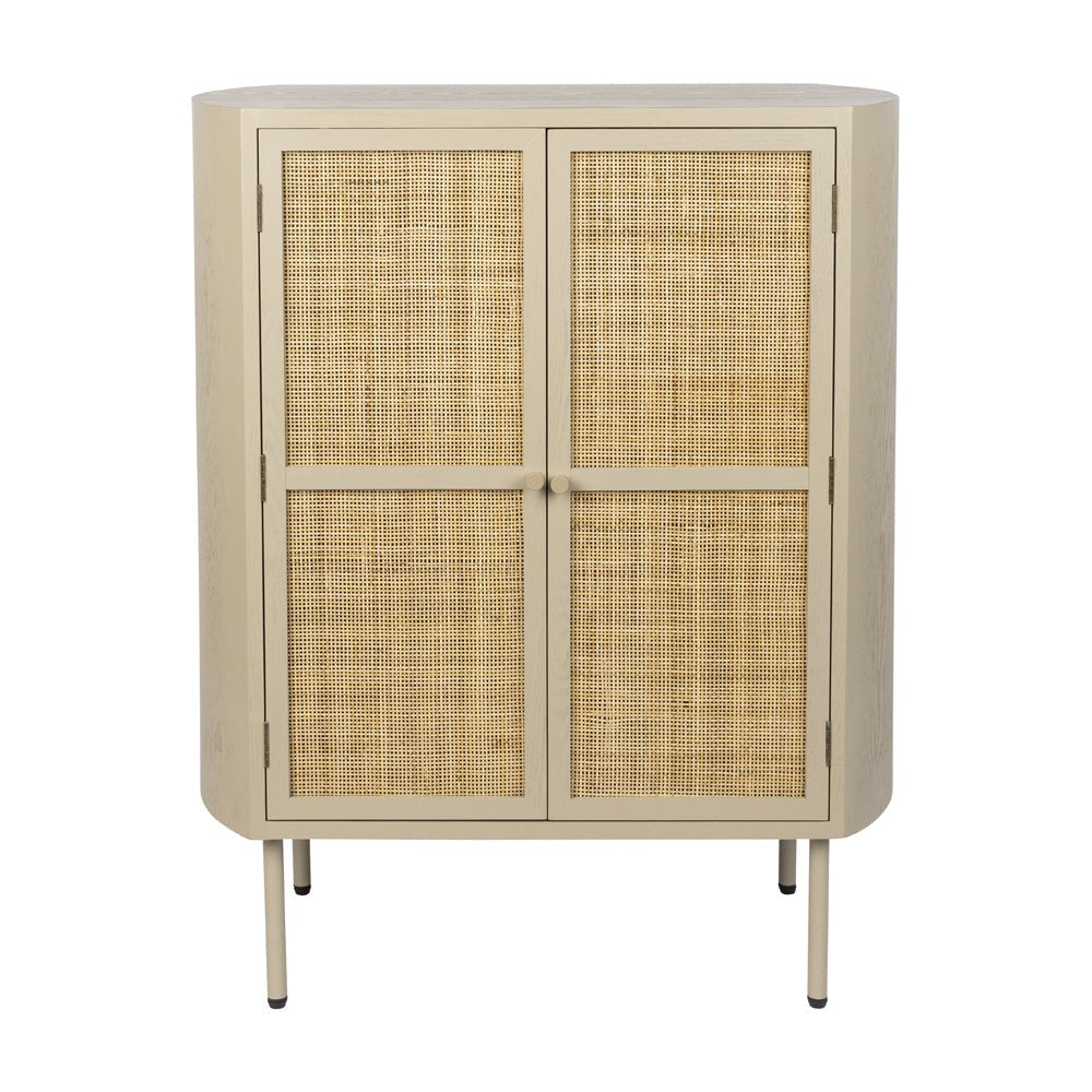 Product photograph of Olivia S Nordic Living Collection Maya Low 2 Door Cabinet In Beige from Olivia's