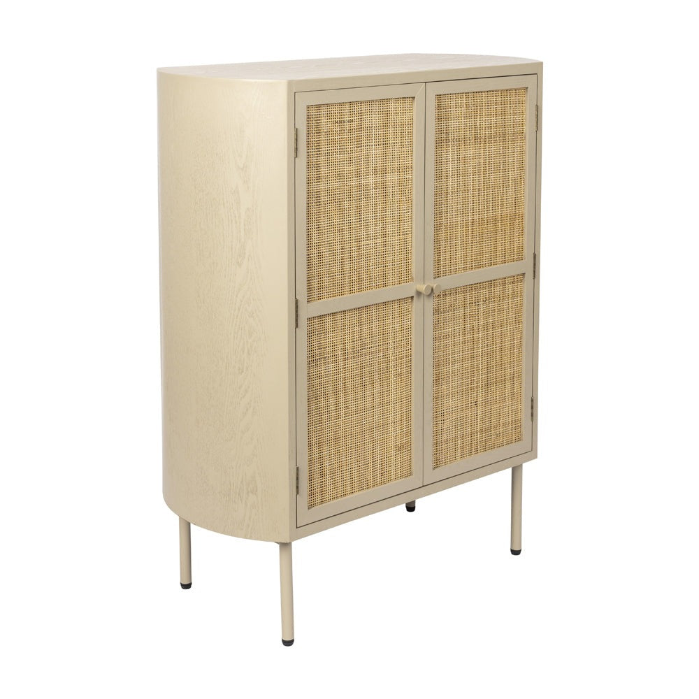 Product photograph of Olivia S Nordic Living Collection Maya Low 2 Door Cabinet In Beige from Olivia's.