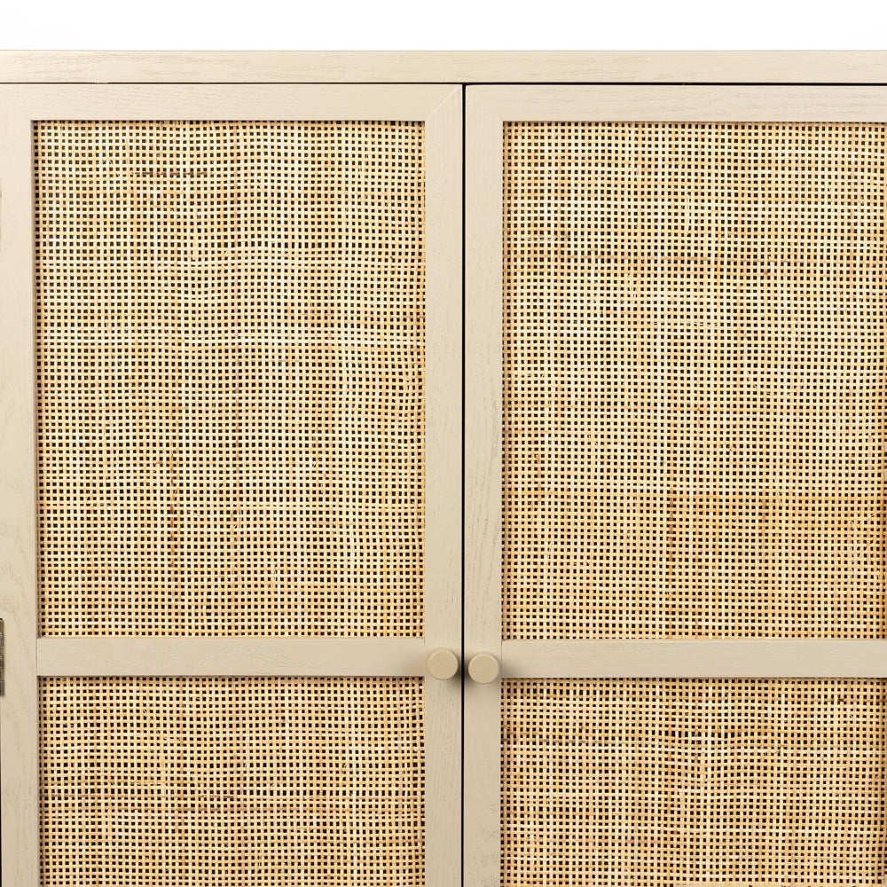 Product photograph of Olivia S Nordic Living Collection Maya Low 2 Door Cabinet In Beige from Olivia's.