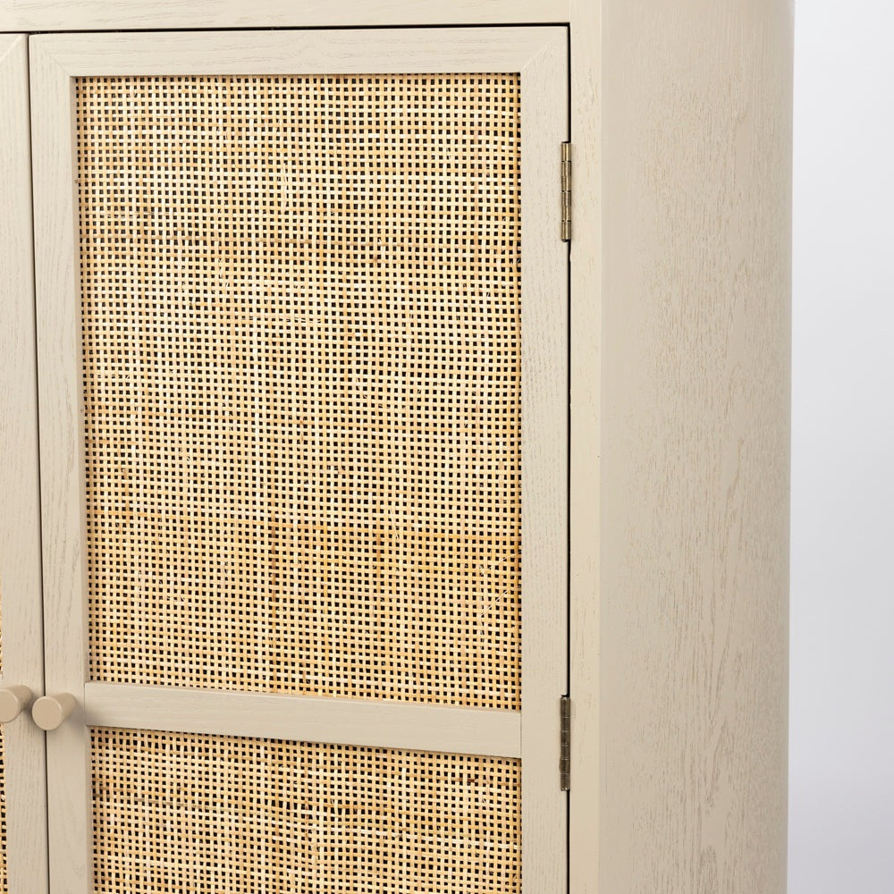 Product photograph of Olivia S Nordic Living Collection Maya Low 2 Door Cabinet In Beige from Olivia's.