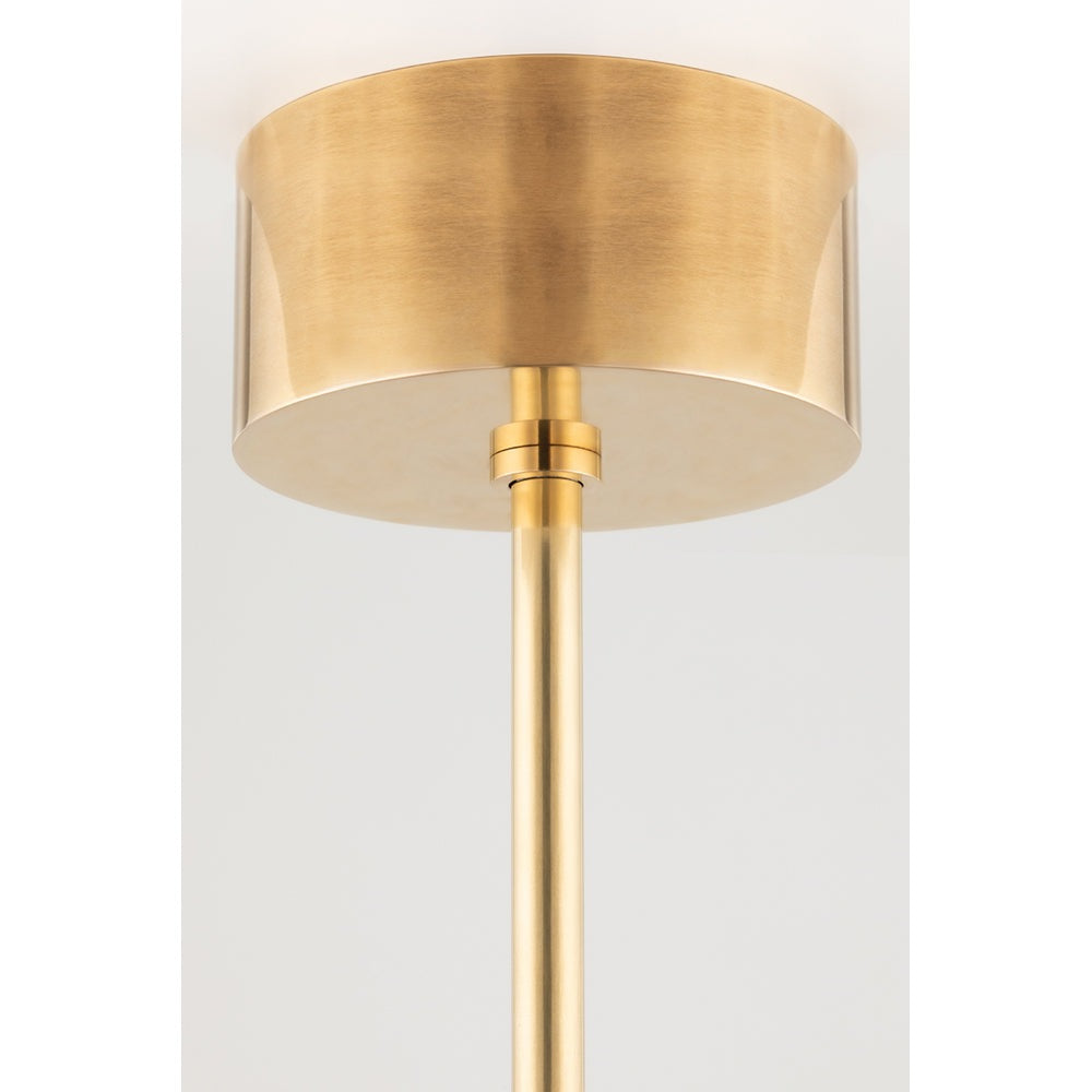 Product photograph of Hudson Valley Lighting Saturn Brass Base And Matte White Shade Wall Light from Olivia's.