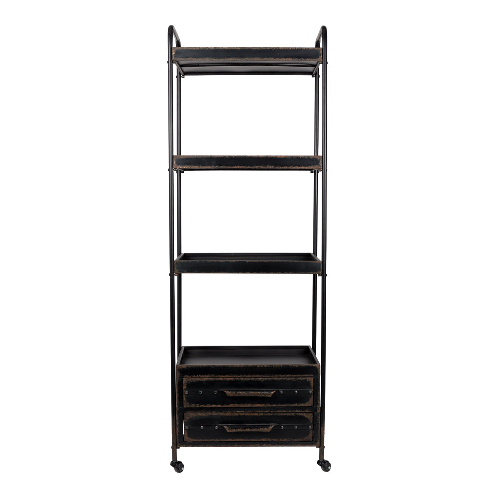 Product photograph of Olivia S Nordic Living Collection - Rorric Shelf In Black from Olivia's