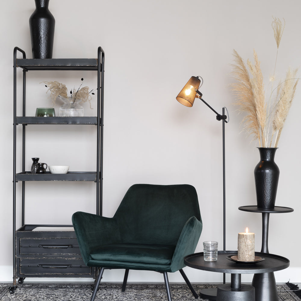 Product photograph of Olivia S Nordic Living Collection - Rorric Shelf In Black from Olivia's.