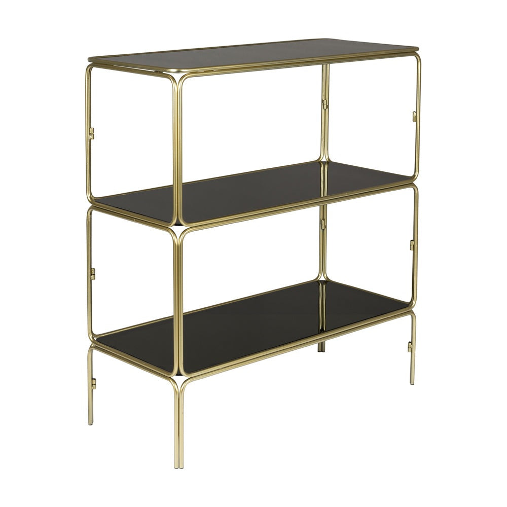 Product photograph of Olivia S Nordic Living Collection Layla Shelving Unit In Gold from Olivia's.