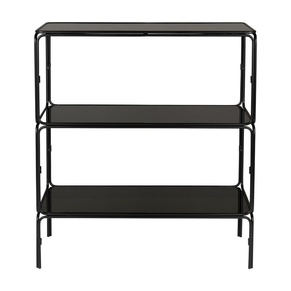 Product photograph of Olivia S Nordic Living Collection Layla Shelving Unit In Black from Olivia's