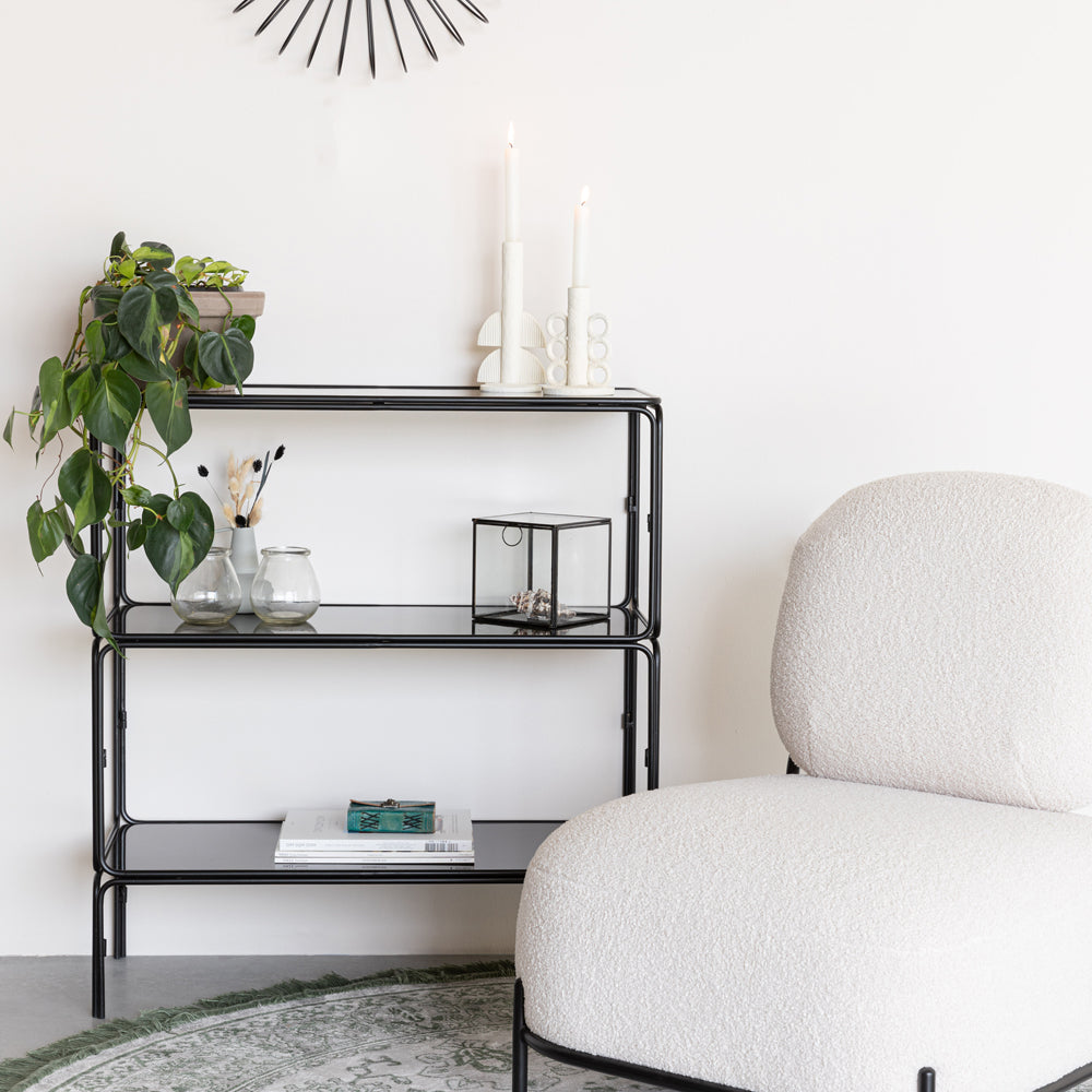 Product photograph of Olivia S Nordic Living Collection Layla Shelving Unit In Black from Olivia's.