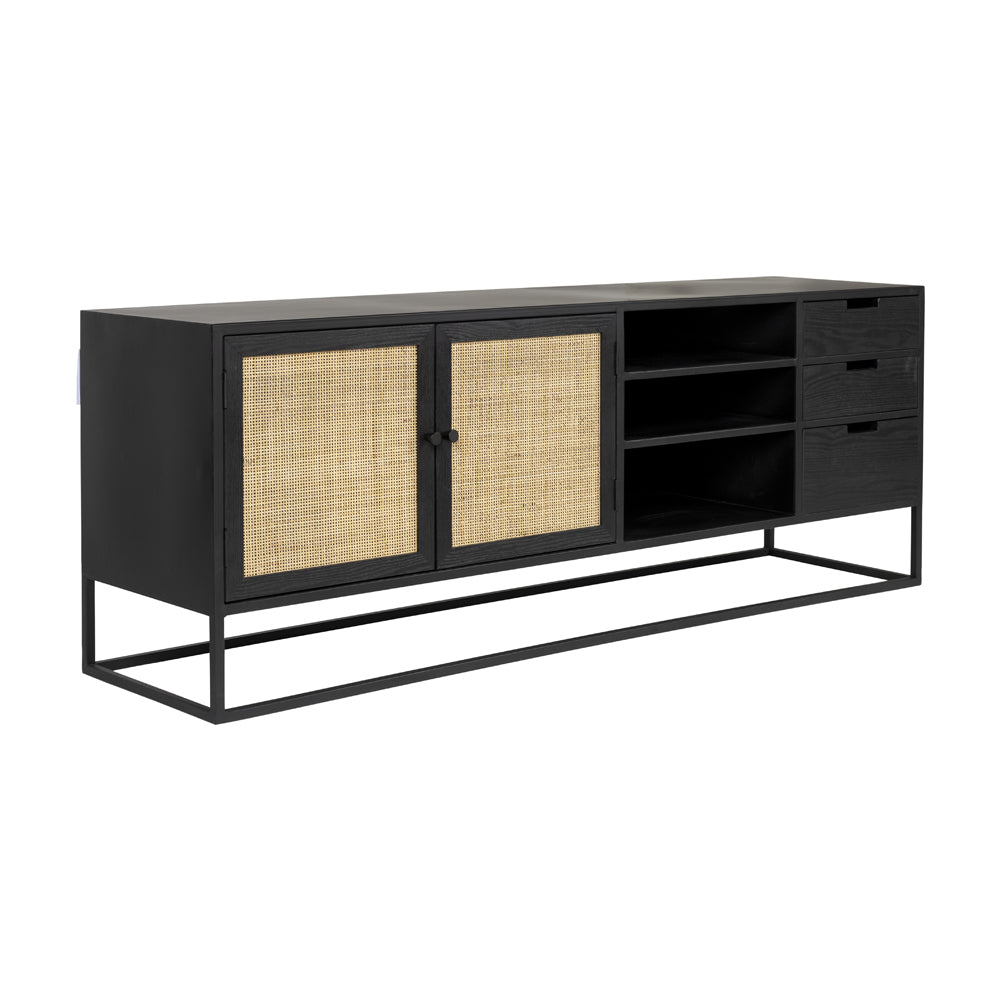 Product photograph of Olivia S Nordic Living Collection Guy Sideboard In Black from Olivia's.