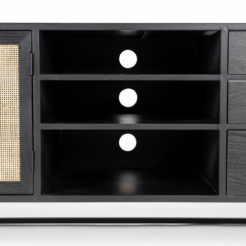 Product photograph of Olivia S Nordic Living Collection Guy Sideboard In Black from Olivia's.