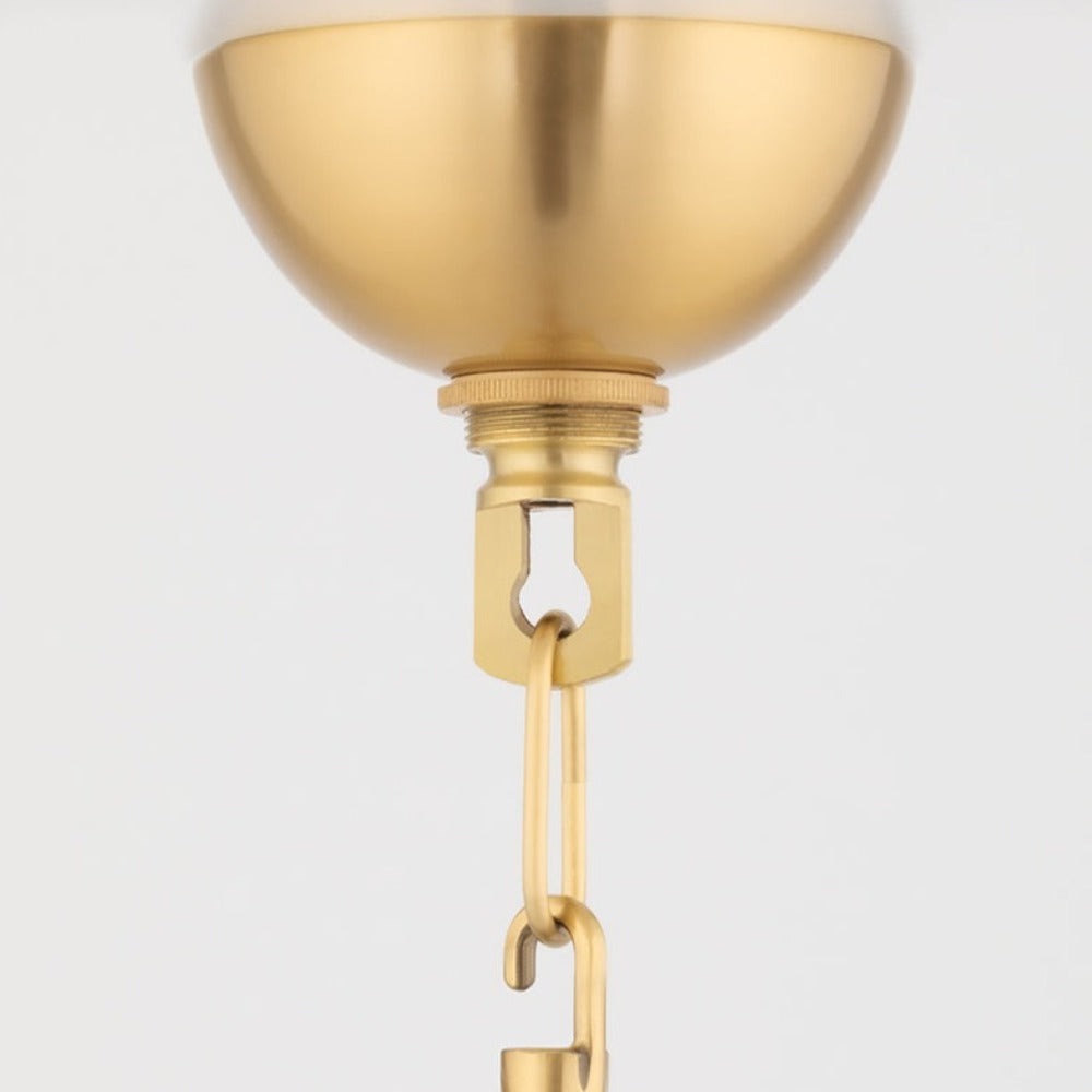 Product photograph of Hudson Valley Lighting Harlem 1 Light Wall Sconce In Aged Brass from Olivia's.