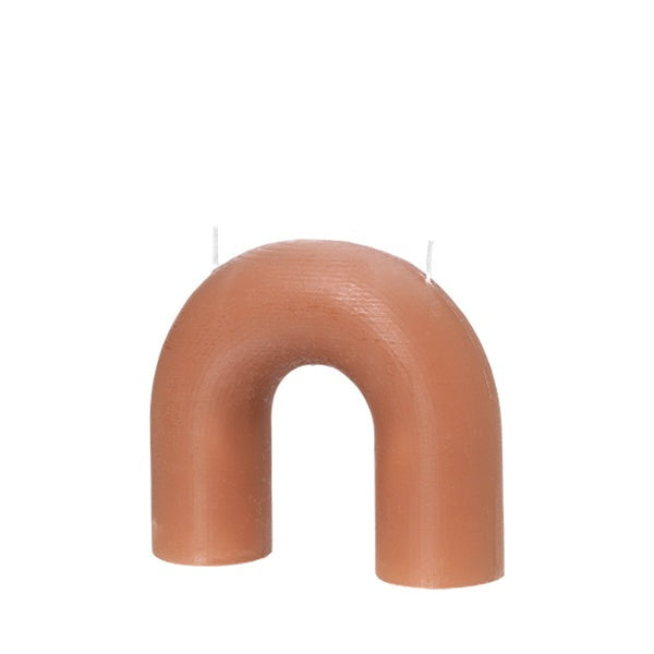 Product photograph of Broste Copenhagen Bend Candle Indian Tan from Olivia's