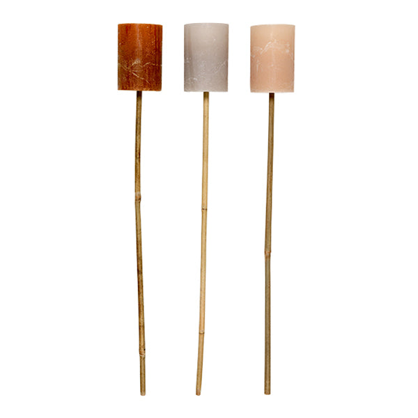 Product photograph of Broste Copenhagen Bamboo Candle Holder Stick In Terracotta from Olivia's