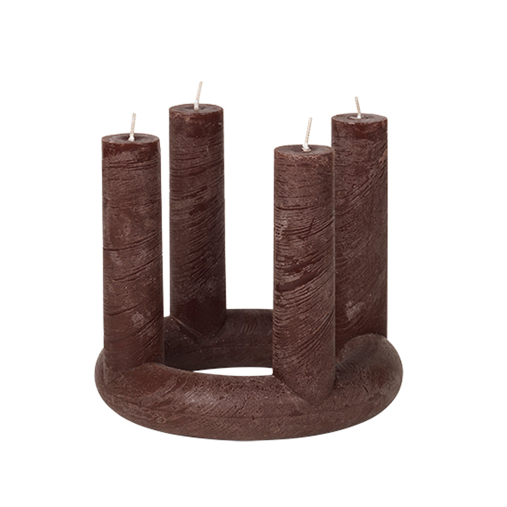 Product photograph of Broste Copenhagen Lucille Figure Candle Madder Brown from Olivia's
