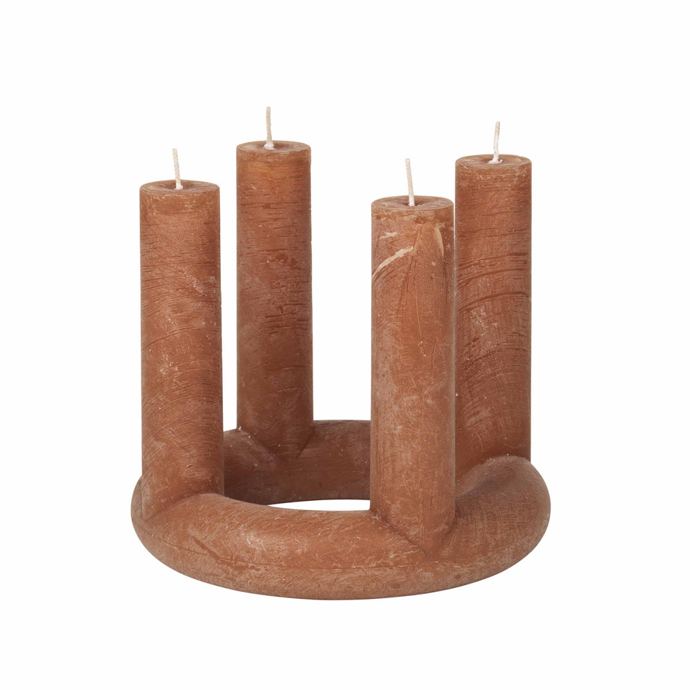 Product photograph of Broste Copenhagen Lucille Figure Candle Indian Tan from Olivia's
