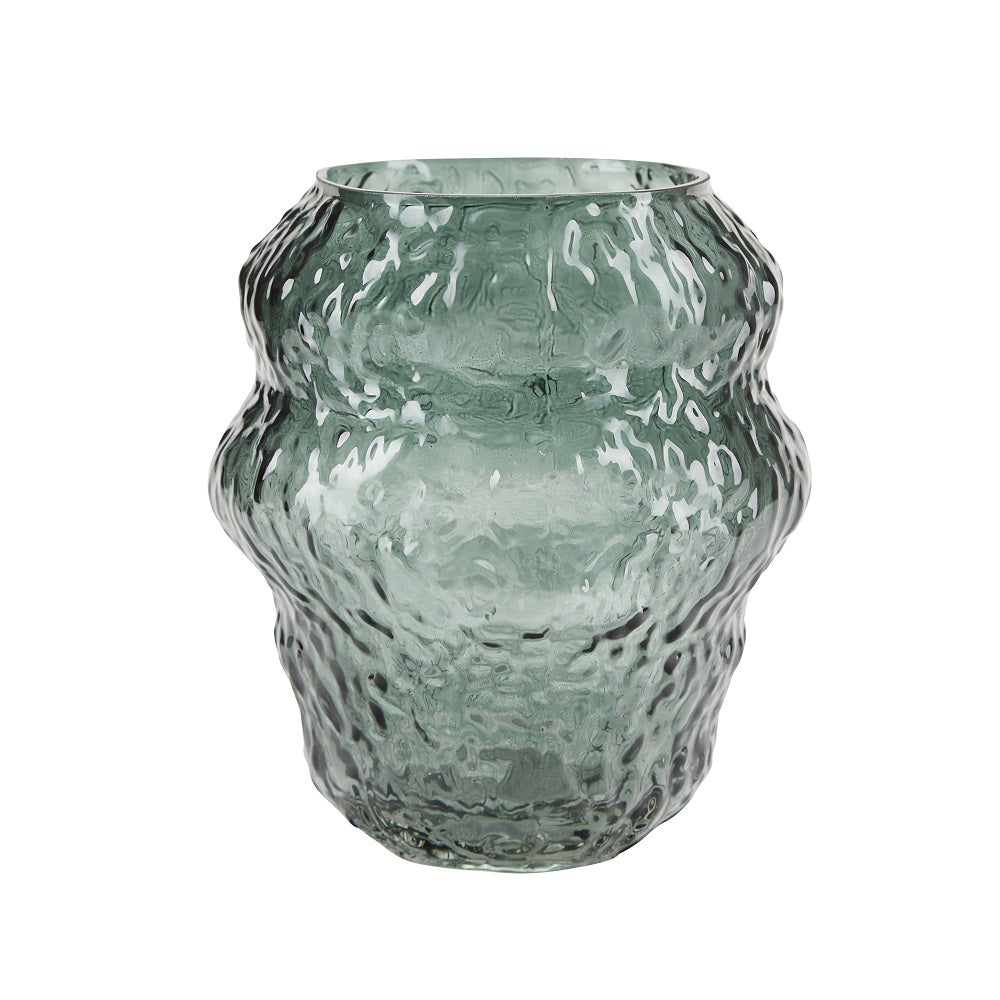 Product photograph of Cozy Living Organic Vase Green Glass Small from Olivia's