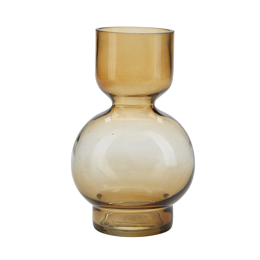 Product photograph of Cozy Living Vase Amber Glass from Olivia's