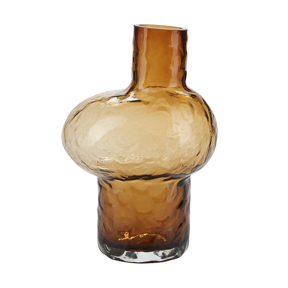 Product photograph of Cozy Living Bubble Vase Amber Glass from Olivia's