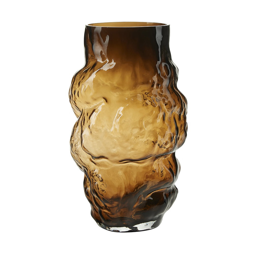 Product photograph of Cozy Living Organic Vase Amber Glass Large from Olivia's