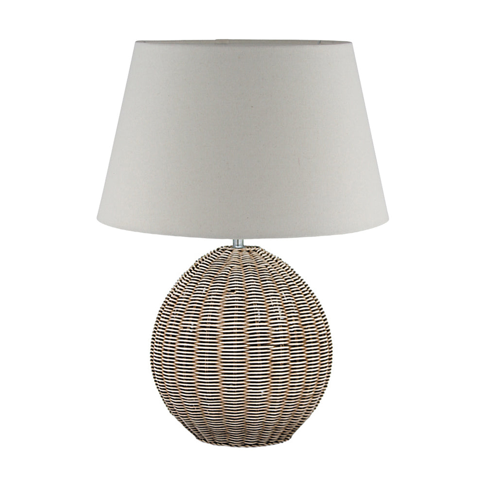 Product photograph of Olivia S Raffie Small Rattan Table Lamp In Cream Wash from Olivia's