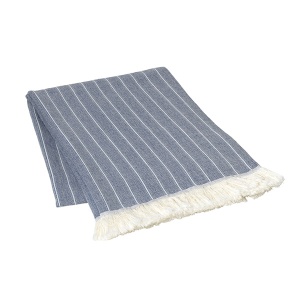 Broste Copenhagen Ask Blanket Mirage Blue