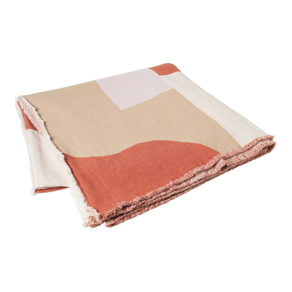 Product photograph of Broste Copenhagen Karla Cotton Bedspread In Pumpkin Orange from Olivia's