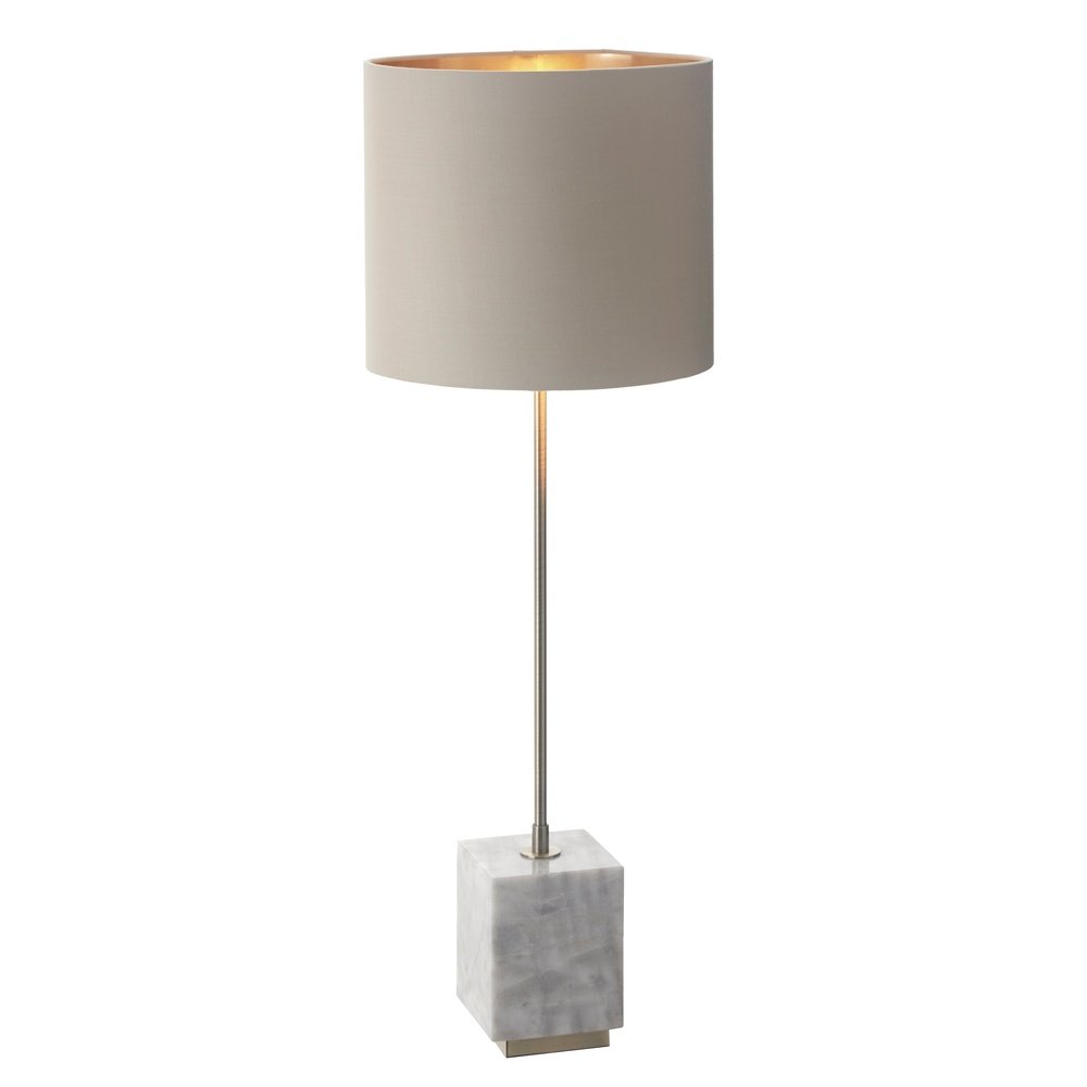 Product photograph of Rv Astley Sintra Table Lamp Antique Brass White Marble Finish from Olivia's