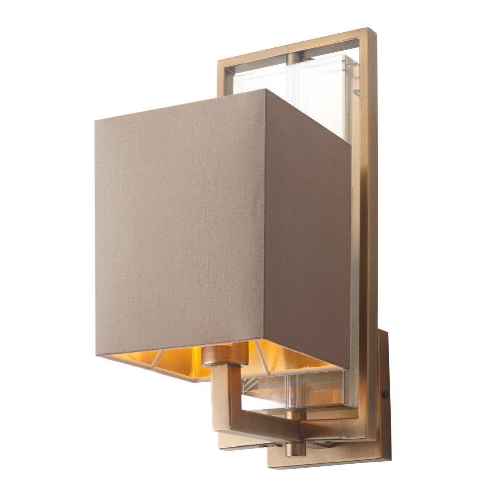 Product photograph of Rv Astley Laik Wall Lamp Antique Brass Finish Cognac Crystal from Olivia's