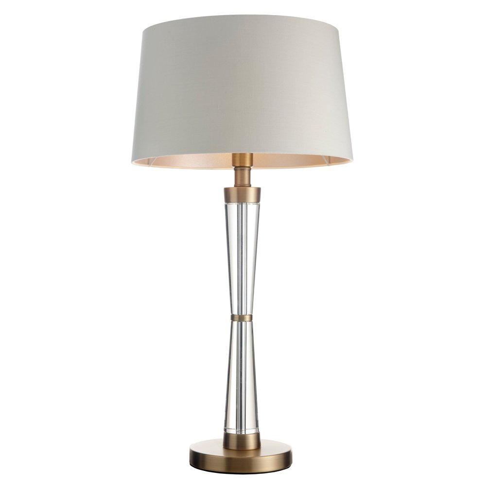 Product photograph of Rv Astley Nelle Table Lamp Crystal And Antique Brass Finish from Olivia's