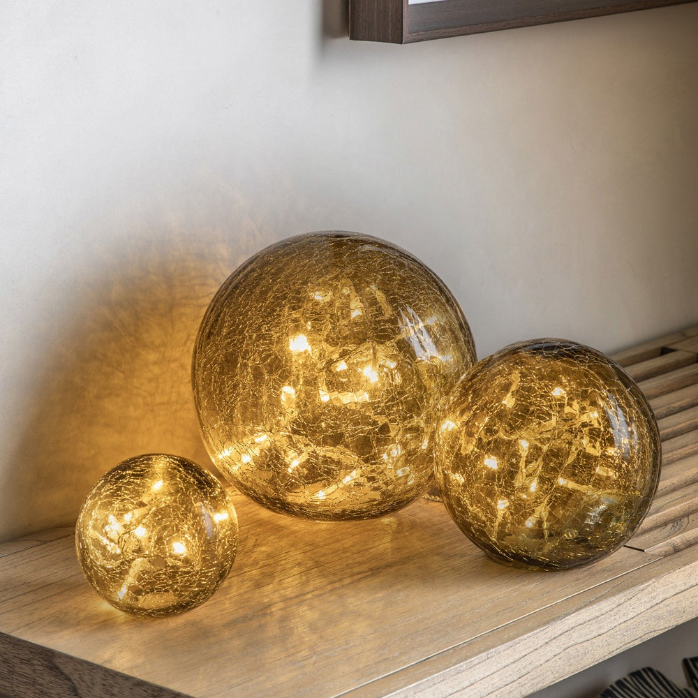 Product photograph of Gallery Interiors Crackle Balls Smoke from Olivia's.