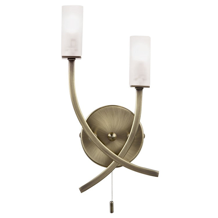 Gallery Interiors Havana Wall Light Antique Brass