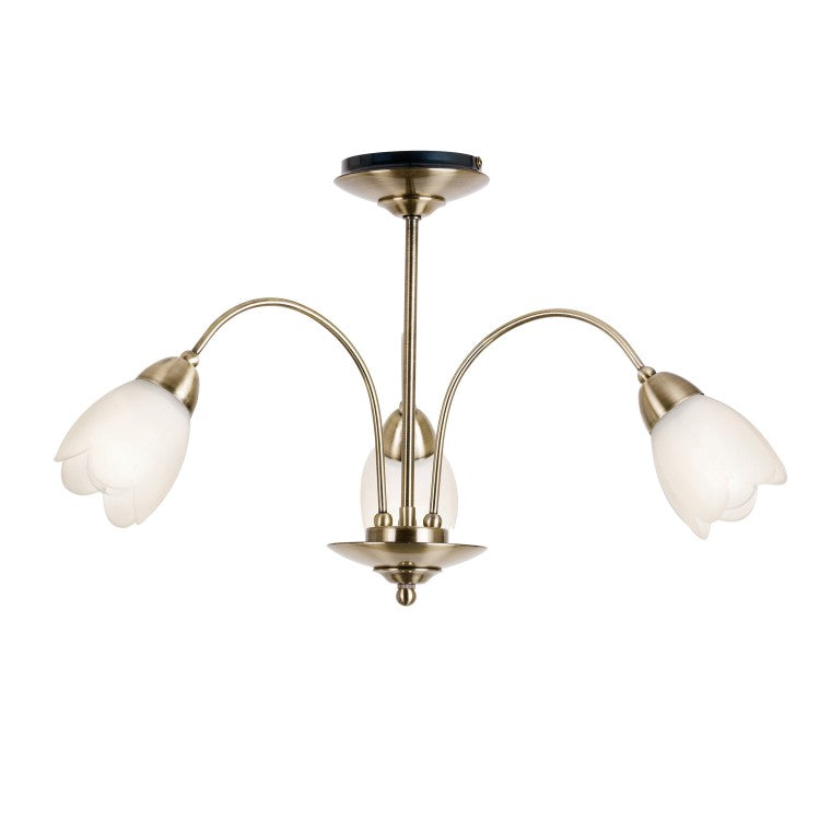 Gallery Interiors Petal Ceiling Lamp Antique Brass 3