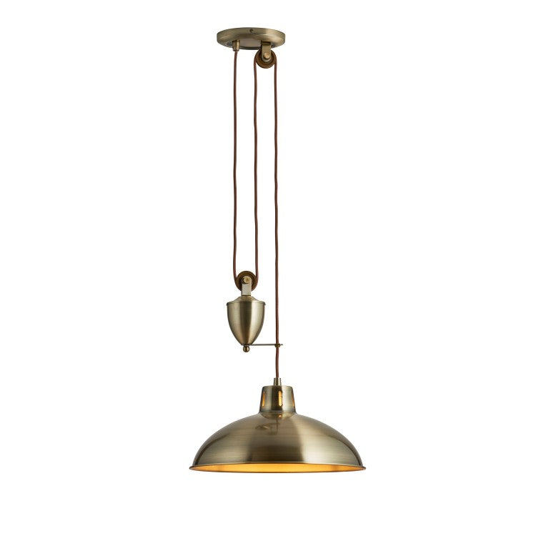 Gallery Interiors Polka Pendant Light Antique Brass