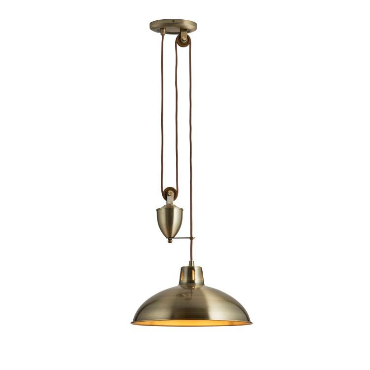 Product photograph of Gallery Interiors Polka Pendant Light Outlet Antique Brass from Olivia's