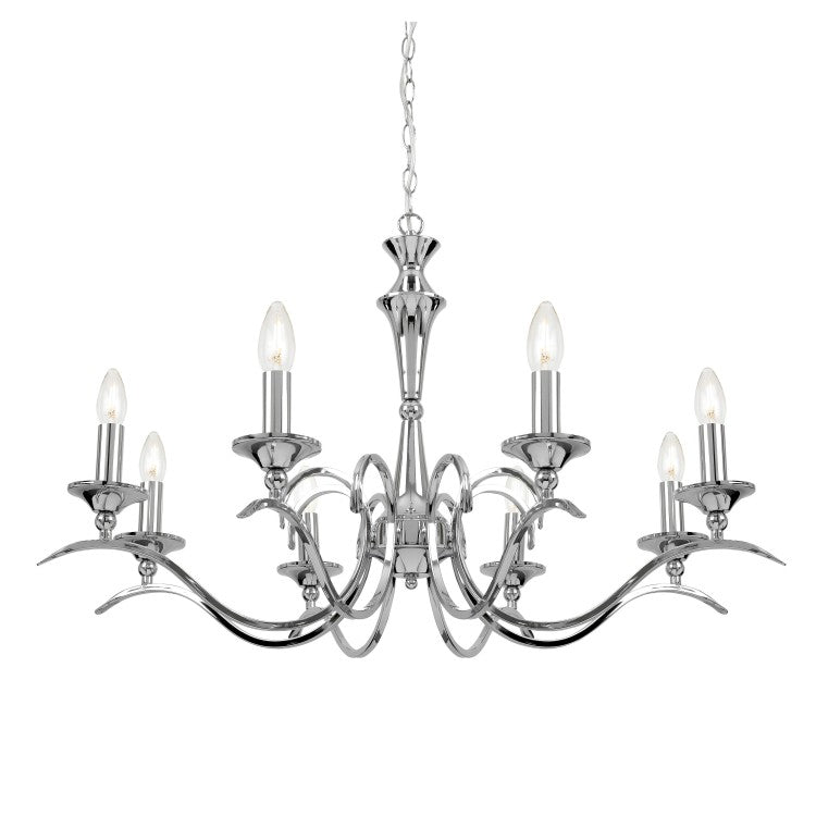 Gallery Interiors Kora 8 Pendant Light Chrome