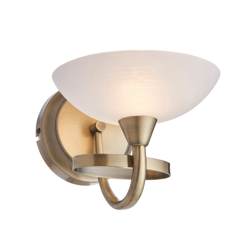 Product photograph of Olivia S Caggie Wall Light Antique Brass from Olivia's