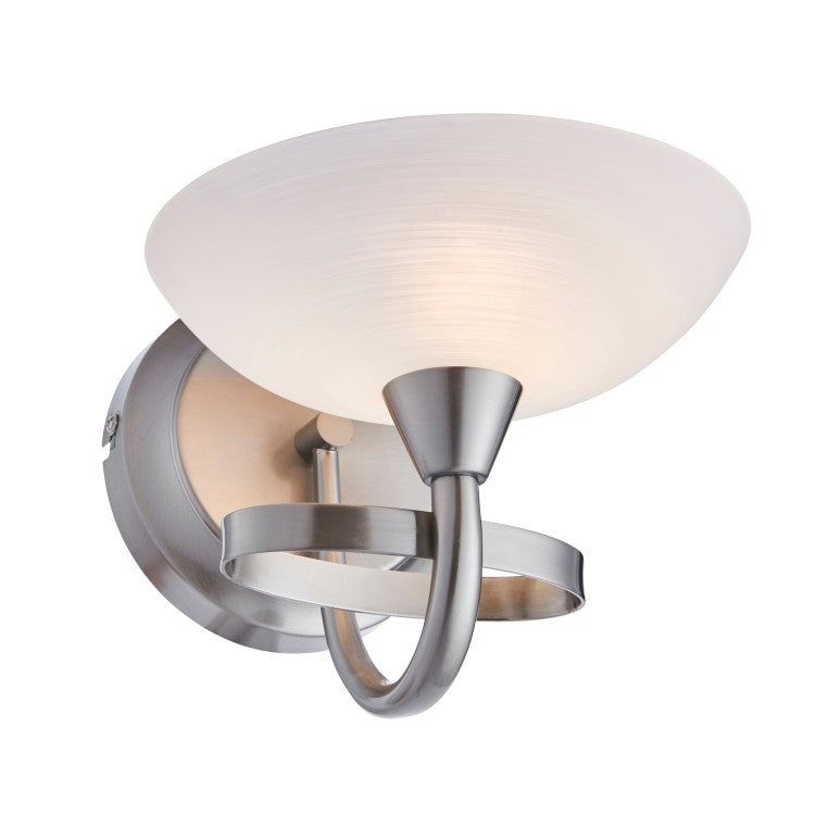 Product photograph of Olivia S Caggie Wall Light Satin Chrome from Olivia's