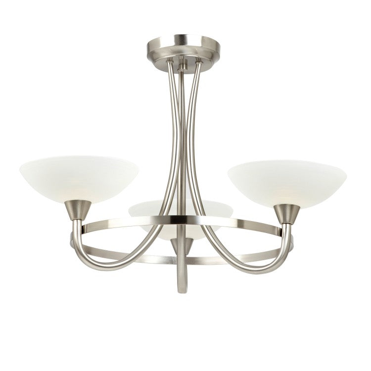 Gallery Interiors Cagney 3 Ceiling Light Satin Chrome