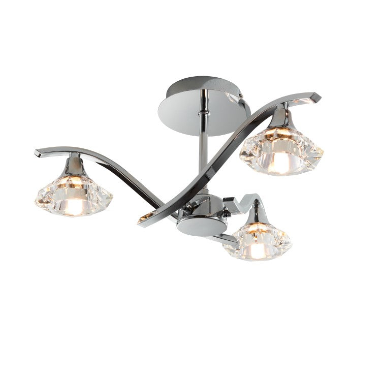 Product photograph of Olivia S Leila 3 Ceiling Light from Olivia's