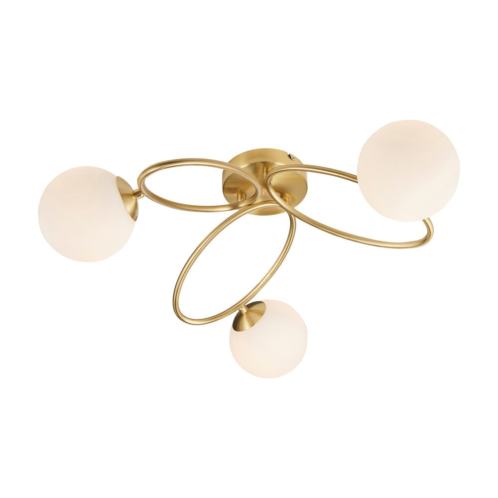 Product photograph of Gallery Interiors Ellipse 3 Ceiling In Light Brass from Olivia's