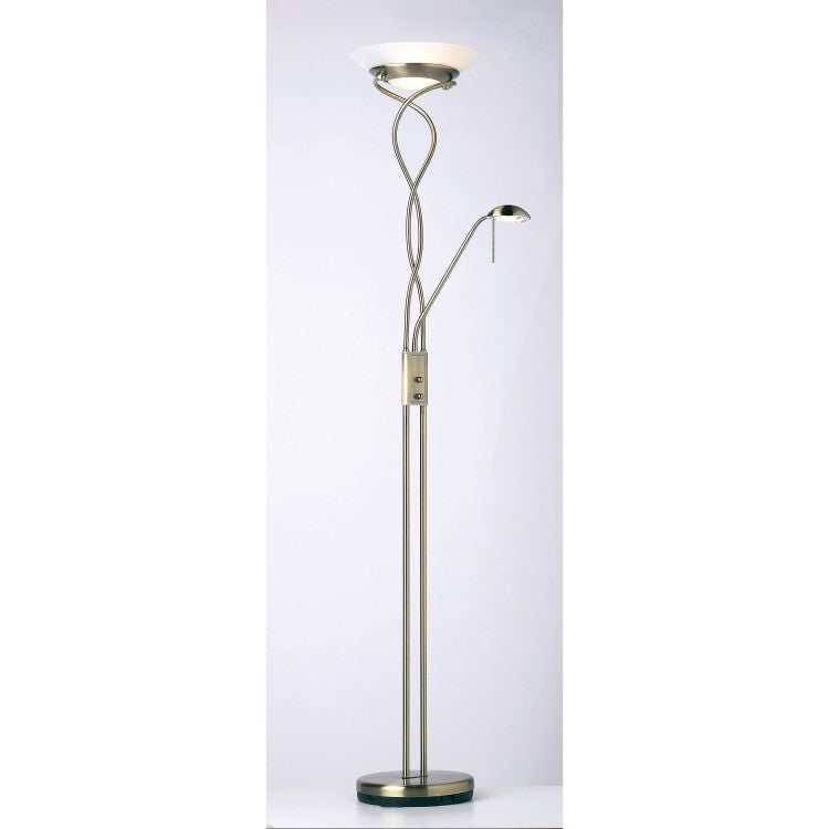 Gallery Interiors Monaco Floor Lamp Antique Brass