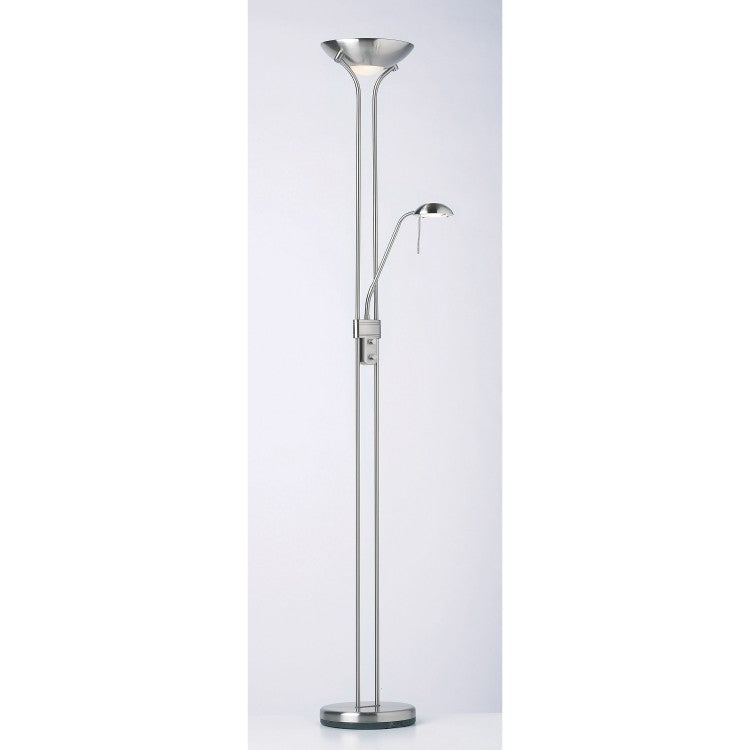 Product photograph of Olivia S Roma Floor Lamp Black Chrome from Olivia's.