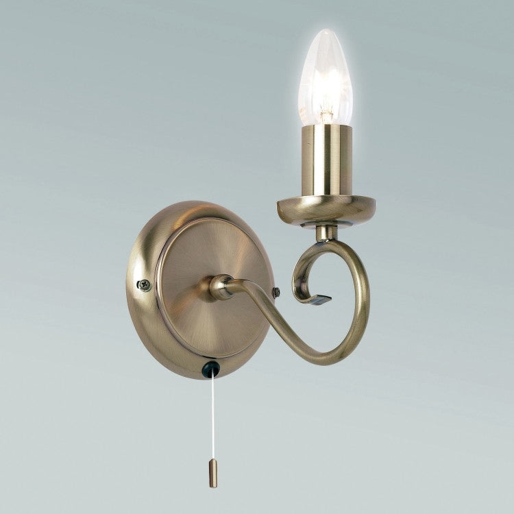 Product photograph of Olivia S Tatum Wall Light Antique Brass from Olivia's.