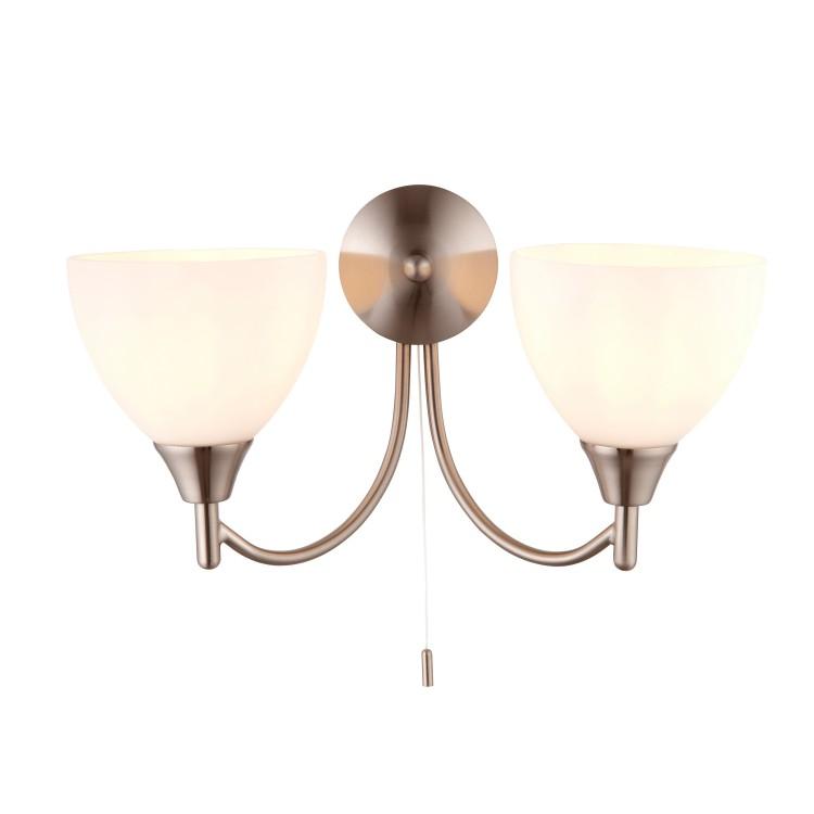 Gallery Interiors Alton 2 Wall Light Satin Chrome