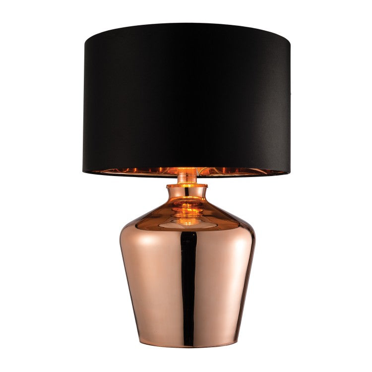 Gallery Interiors Waldorf Table Lamp Copper
